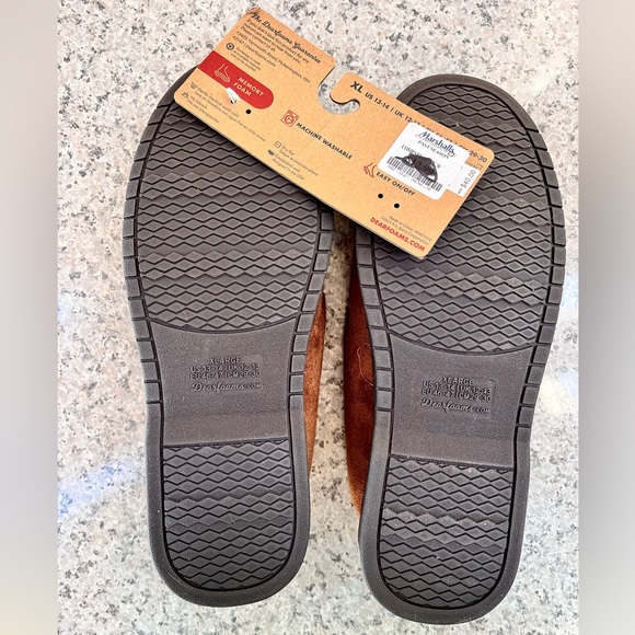 Dearfoams Mens slippers NWT Size XL Brown - Picture 2 of 3